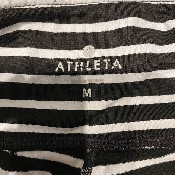 Athleta | Striped Crop Leggings | Size Medium - Picture 2 of 5